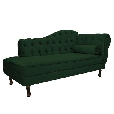 Diva Recamier Diana 130Cm Lado Esquerdo Suede - Amarena Móveis Cor Verde