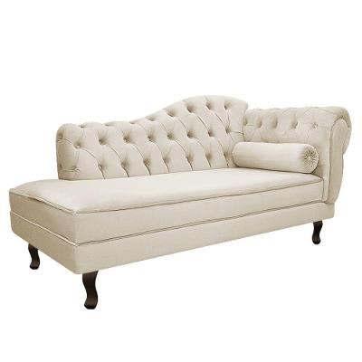 Diva Recamier Diana 130Cm Lado Esquerdo Suede - Amarena Móveis Cor Bege