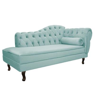 Diva Recamier Diana 130Cm Lado Esquerdo Suede - Amarena Móveis Cor Azul Tiffany