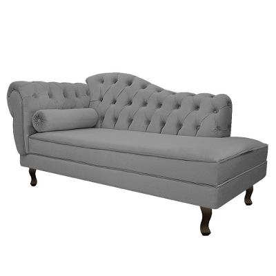 Diva Recamier Diana 130Cm Lado Direito Suede - Amarena Móveis Cor Cinza