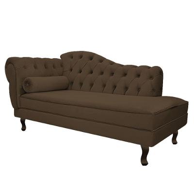 Diva Recamier Diana 130Cm Lado Direito Suede - Amarena Móveis Cor Marrom