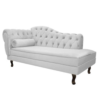 Diva Recamier Diana 130Cm Lado Direito Suede - Amarena Móveis Cor Branco
