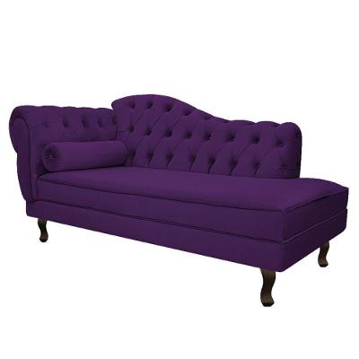 Diva Recamier Diana 130Cm Lado Direito Suede - Amarena Móveis Cor Roxo