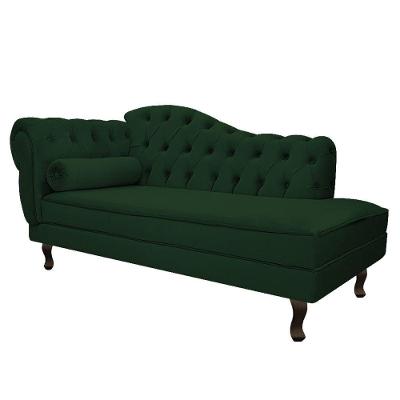Diva Recamier Diana 130Cm Lado Direito Suede - Amarena Móveis Cor Verde