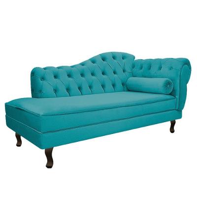 Diva Recamier Diana 130Cm Lado Esquerdo Suede - Amarena Móveis Cor Azul Turquesa
