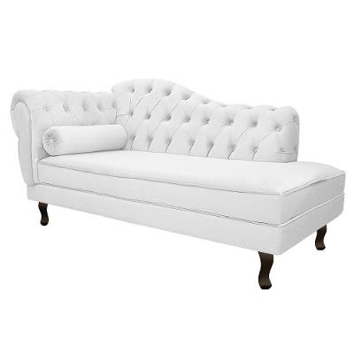 Diva Recamier Diana 185Cm Lado Direito Corano - Doce Sonho Móveis Cor Branco