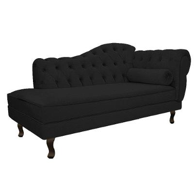 Diva Recamier Diana 160Cm Lado Esquerdo Corano - Doce Sonho Móveis Cor Preto