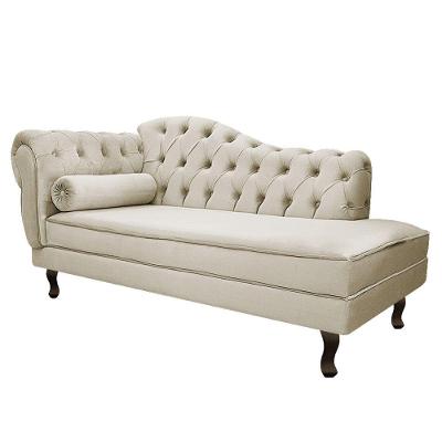 Diva Recamier Diana 160Cm Lado Direito Linho - Doce Sonho Móveis Cor Bege