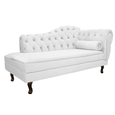 Diva Recamier Diana 185Cm Lado Esquerdo Corano - Doce Sonho Móveis Cor Branco