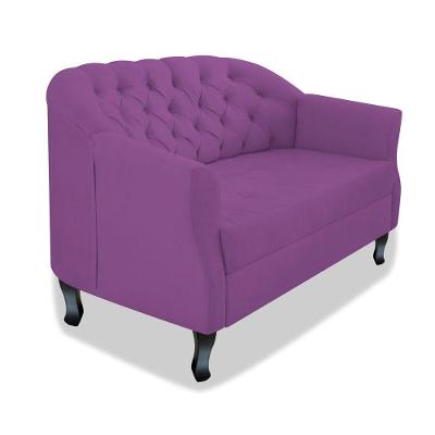 Namoradeira Julia A02 Suede - Amarena Móveis Cor Roxo