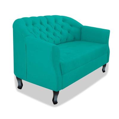 Namoradeira Julia A02 Suede - Amarena Móveis Cor Azul Turquesa