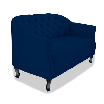 Namoradeira Julia A02 Suede - Amarena Móveis Cor Azul Marinho