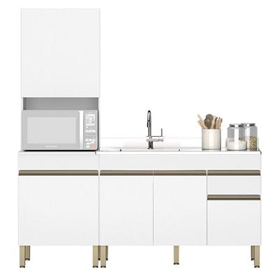 Paneleiro E Balcão Gabinete Com Pia 120cm Lina K02 Supremo - Mpozenato