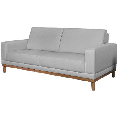Sofa 3 Lugares 200 Cm Crons Linho Cinza Vazzano Cinza