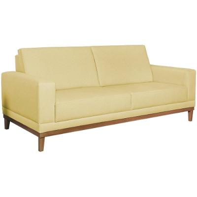 Sofa 3 Lugares 200 Cm Crons Suede Bege Vazzano Bege