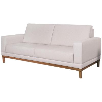 Sofa 3 Lugares 180 Cm Crons Linho Bege Vazzano Bege