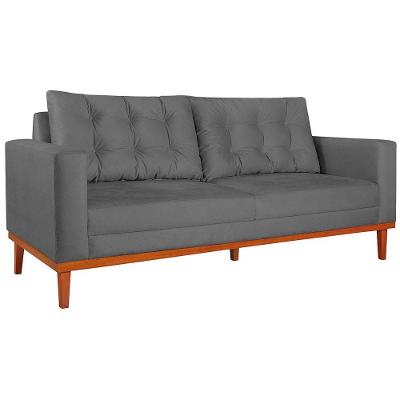 Sofá 2 Lugares Dubai Suede Cinza