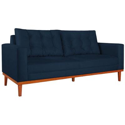Sofá 2 Lugares Dubai Suede Azul Marinho