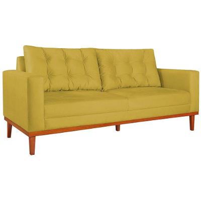 Sofá 2 Lugares Dubai Suede Amarelo