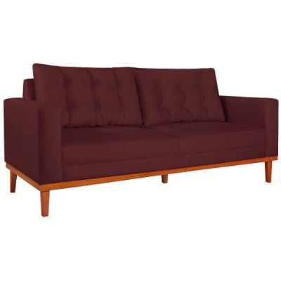 Sofá 2 Lugares Dubai Suede Bordô