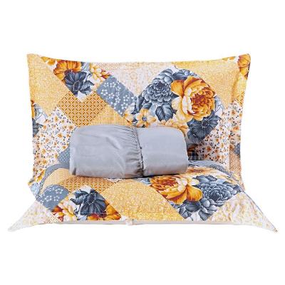 Jogo Cama Annecy Patchwork Cinza Queen 03 Peças 120 Fios