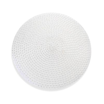 Jogo Americano Redondo de Plástico Branco 38cm