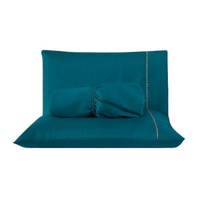 Jogo De Cama Prime Liso Turquesa Queen 03 Peças 400 Fios