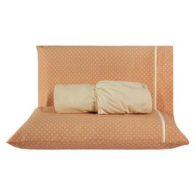 Jogo de Cama Chicago Estampado Terracota Queen 03 Peças