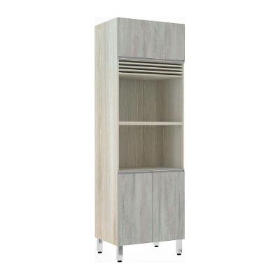 Paneleiro 70cm 3 Portas com Espaço para Forno e Micro-ondas