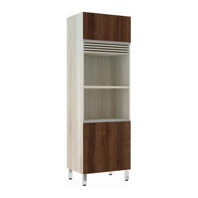 Paneleiro 70cm 3 Portas com Espaço para Forno e Micro-ondas