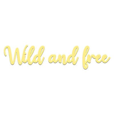 Arte Wild And Free 60cmx13,5cm - Cria Arte Laser Amarelo
