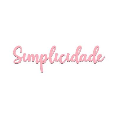 Arte Simplicidade 38cmx11cm - Cria Arte Laser Rosa Claro