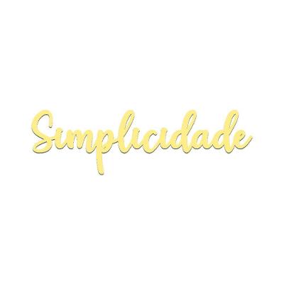 Arte Simplicidade 38cmx11cm - Cria Arte Laser Amarelo