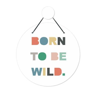 Flâmula Born To Be Wild 30cmx30cm - Cria Arte Laser Branco
