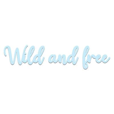 Arte Wild And Free 60cmx13,5cm - Cria Arte Laser Azul Claro