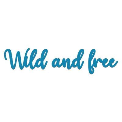 Arte Wild And Free 60cmx13,5cm - Cria Arte Laser Azul
