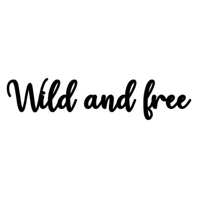 Arte Wild And Free 60cmx13,5cm - Cria Arte Laser Preto