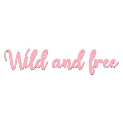 Arte Wild And Free 60cmx13,5cm - Cria Arte Laser Rosa Claro
