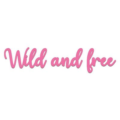 Arte Wild And Free 60cmx13,5cm - Cria Arte Laser Rosa