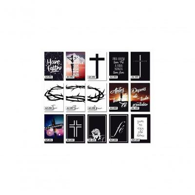 Kit Placas Quadros Decorativos 20 x 30 Fé 5 Unidades