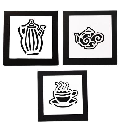 Kit Com 3 Quadros Para Cozinha 100% Mdf (21x21) Modelo 1