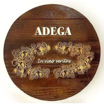 Placa Decorativa Adega De Parede Em Fibra - In Vino