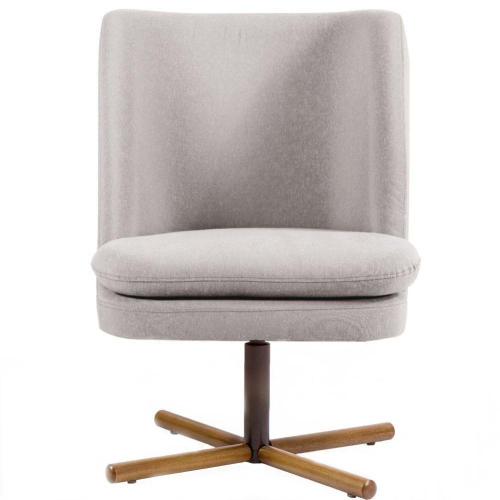 Poltrona Giratória Base X Rústico Bege D-316 - 5