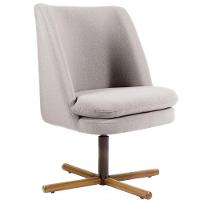 Poltrona Giratória Base X Rústico Bege D-316 - 1