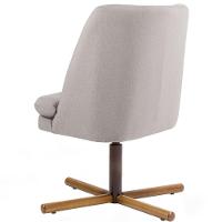 Poltrona Giratória Base X Rústico Bege D-316 - 3