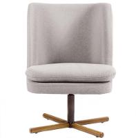Poltrona Giratória Base X Rústico Bege D-316 - 5