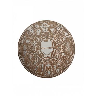 Mandala Homem De Ferro Branco Mdf