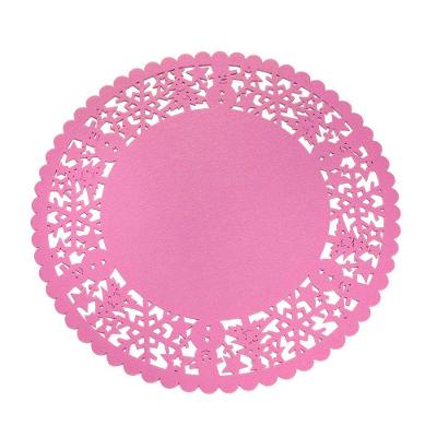 Lugar Americano De Natal Redondo Avulso 1Un Rosa Claro 35Cm