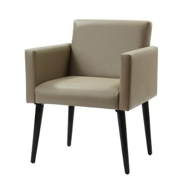 Poltrona Decorativa Luca Soft Sala De Recepção Em Tecido Sintético - Bege - Cor: Bege