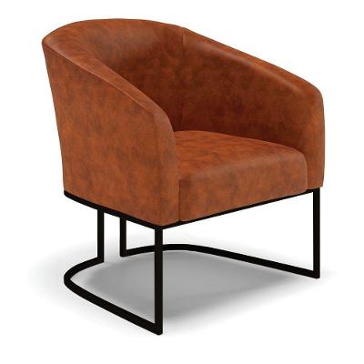 Poltrona Stella Corano Nozes Base Industrial Preto - D'Rossi